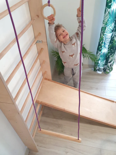 Wooden Swedish Ladder with Slider indoor playground Kittenfield K3200