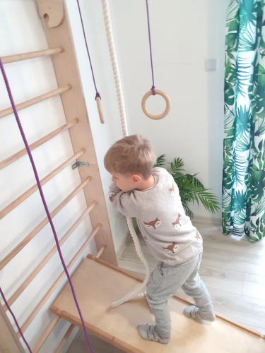 Wooden Swedish Ladder with Slider indoor playground Kittenfield K3200