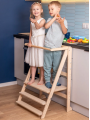 Double kitchen helper tower Twin kitchen helper stool