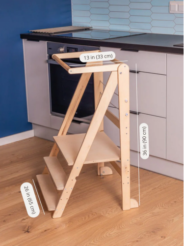 Double kitchen helper tower Twin kitchen helper stool